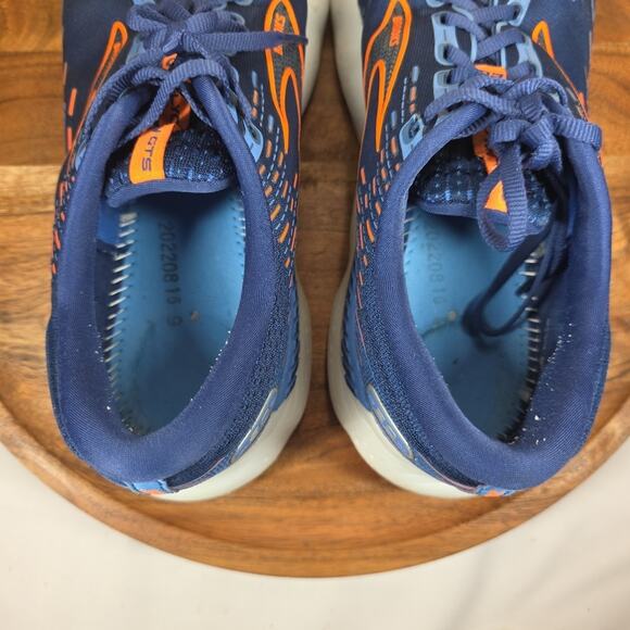 Brooks Glycerin GTS 20 Mens Blue And Orange Size 12 Running Shoes 1103831D444 - Picture 7 of 12